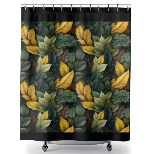 Fall Leaves Pattern Shower Curtains