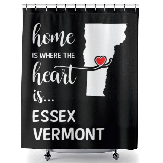 Essex County Vermont Is Where My Heart Is Gift Shower Curtains