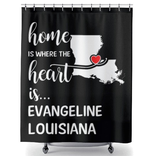 Evangeline County Louisiana Is Where My Heart Is Shower Curtains