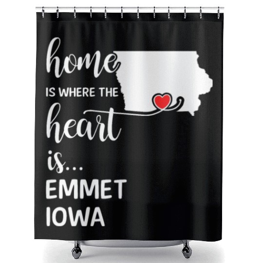 Emmet County Iowa Is Where My Heart Is Gift Shower Curtains