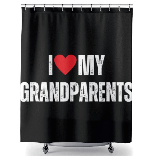 I Love My Grandparents Shower Curtains