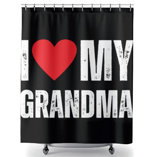I Love My Grandma Shower Curtains