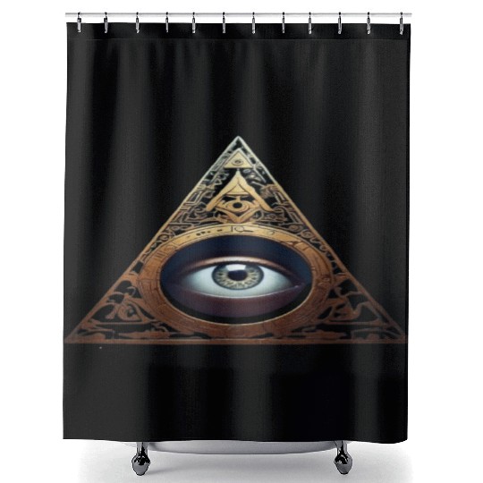 Picture with a conspiracy vibe. Shower Curtains
