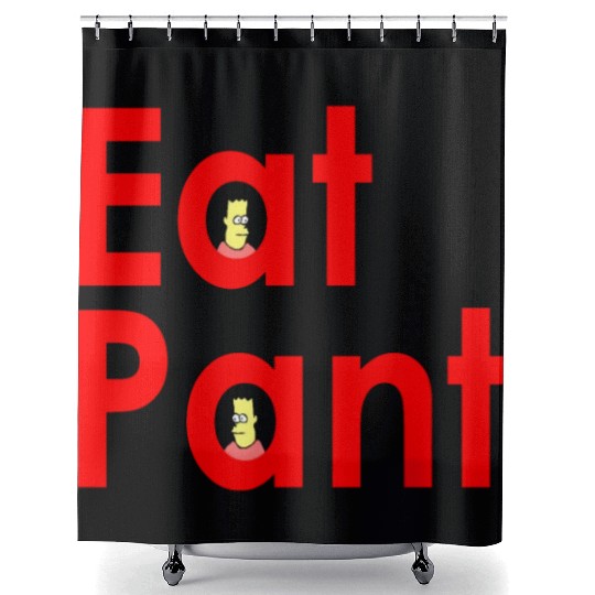 Pantastic Bites: Embrace the Eat Pant Life Shower Curtains