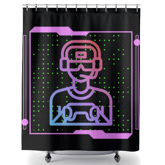 Sleeping By Day Gaming By Night Shower Curtains