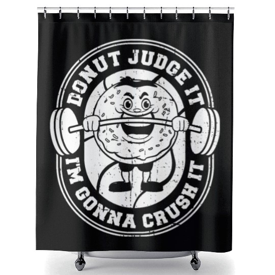 Fitness Donut Funny Donut Gym Shower Curtains