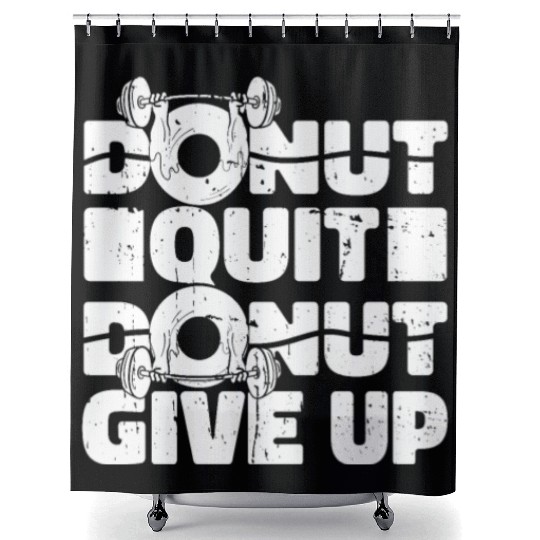 Fitness Donut Funny Donut Gym Shower Curtains