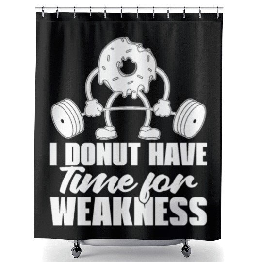 Fitness Donut Funny Donut Gym Shower Curtains
