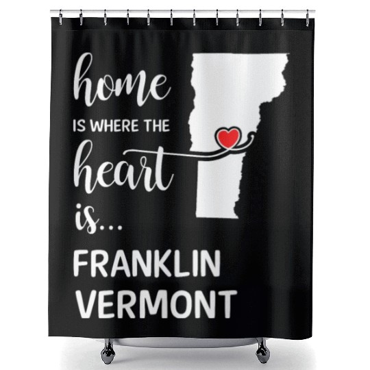Franklin County Vermont Is Where My Heart Is Gift Shower Curtains