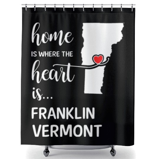 Franklin County Vermont Is Where My Heart Is Gift Shower Curtains