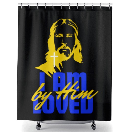 Loved by Him Shower Curtains
