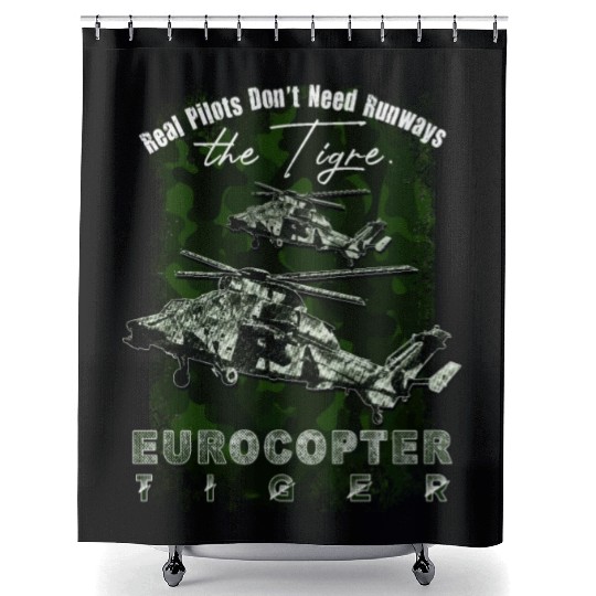 Eurocopter Tiger Military attack helicopter with c Shower Curtains