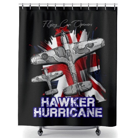 The Hawker Hurricane British single-seater monopla Shower Curtains