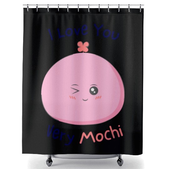 I love you very mochi | funny love pun Shower Curtains