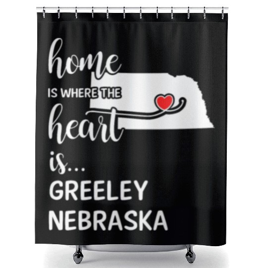 Greeley County Nebraska Is Where My Heart Is Gift Shower Curtains