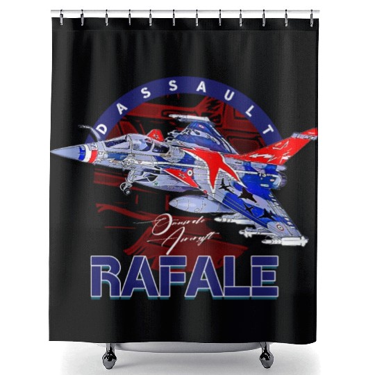 Dassault Rafale French Fighterjet Aircraft Shower Curtains