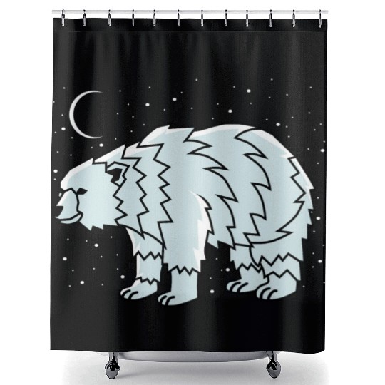 Tribal Polar Bear Indigenous Gift Shower Curtains