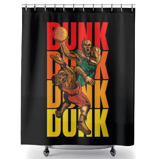 Dunk basketball Shower Curtains