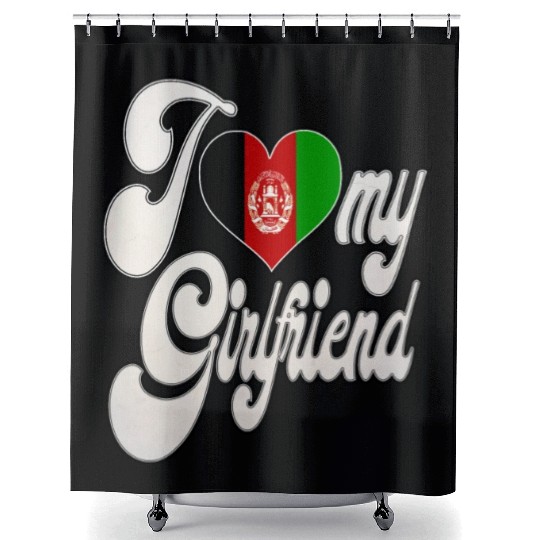 AfghanI Love My Afghanistan Girlfriend Shower Curtains