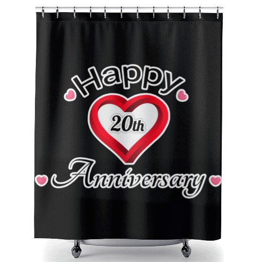 anniversary 20th Shower Curtains