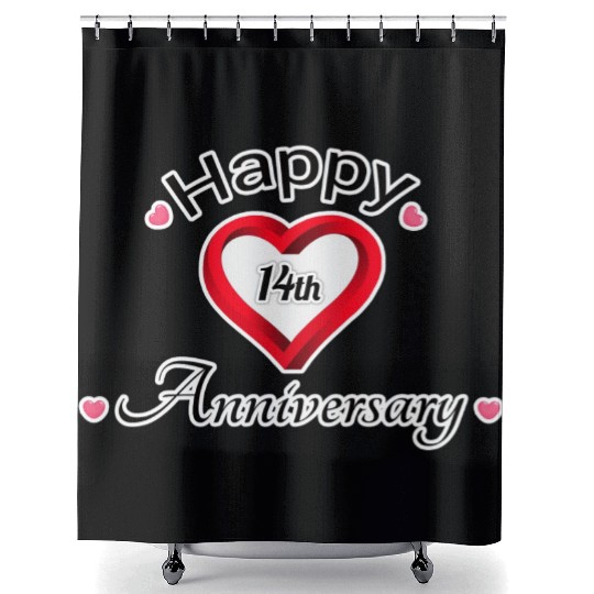 anniversary 14th Shower Curtains