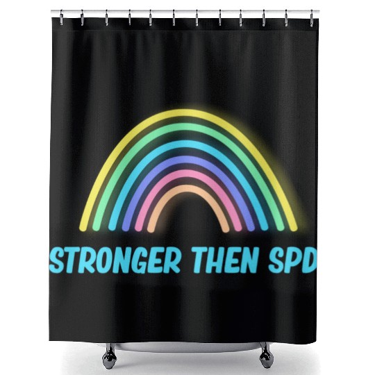 Stronger Than SPD Awareness Disorder Toddler Shower Curtains