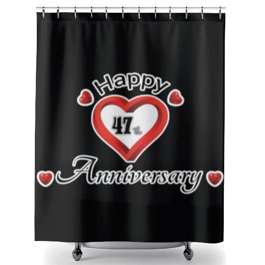 anniversary 47th Shower Curtains