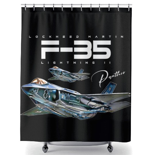 Lockheed Martin F-35 Lightning II Shower Curtains