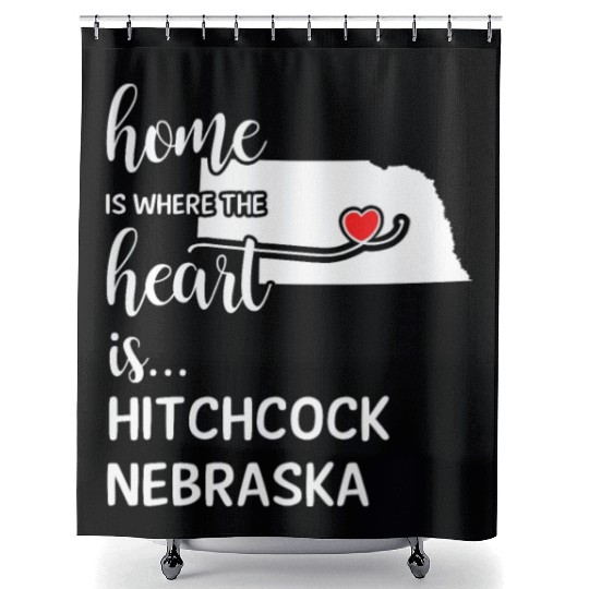 Hitchcock County Nebraska Is Where My Heart Is Shower Curtains