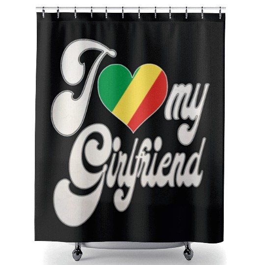 CongoRI Love My Congolese Republic Girlfriend Shower Curtains