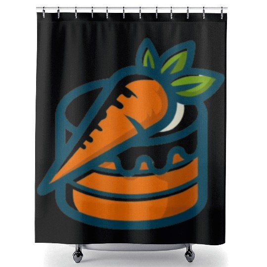 Carrot Cake Shower Curtains