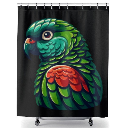 Green Cheeked Conure Cute Conure Parrot Shower Curtains