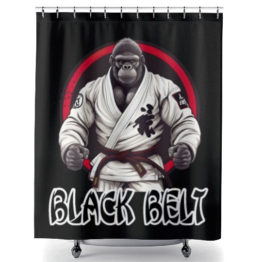 Martial Arts Gorilla BJJ Fighter Jiu-Jitsu Shower Curtains
