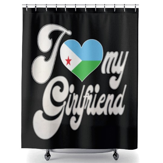 DjiboutiI Love My Djiboutian Girlfriend Shower Curtains