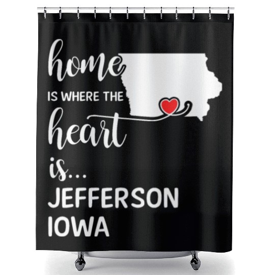 Jefferson County Iowa Is Where My Heart Is Gift Shower Curtains