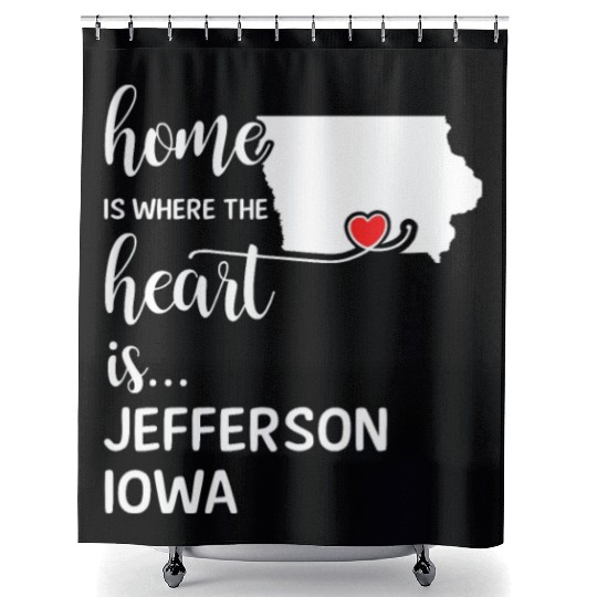 Jefferson County Iowa Is Where My Heart Is Gift Shower Curtains