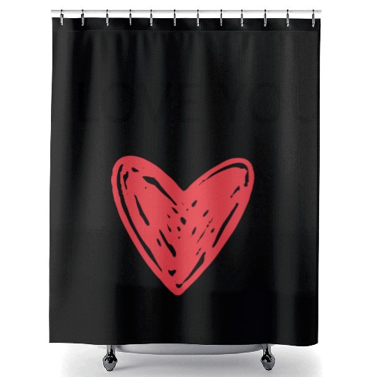 I Love You Shower Curtains
