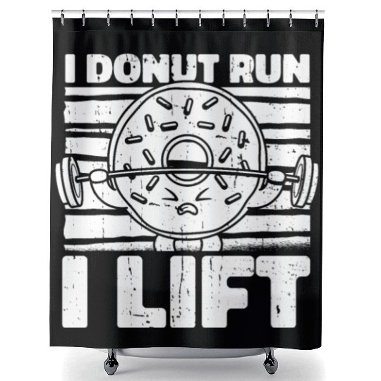 Fitness Donut Funny Donut Gym Shower Curtains