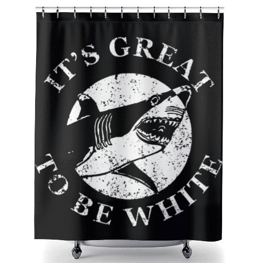 It s Great To Be White Shower Curtains