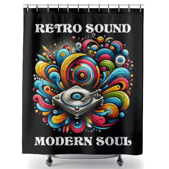 Vinyl Records LP Collector Record Lover Audiophile Shower Curtains