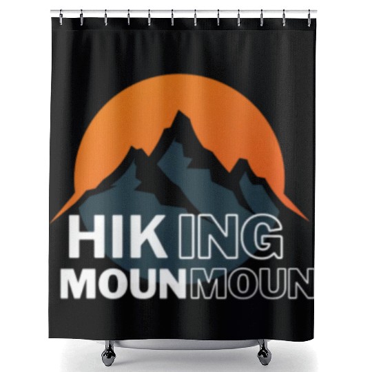 Hiking mountain Shower Curtains
