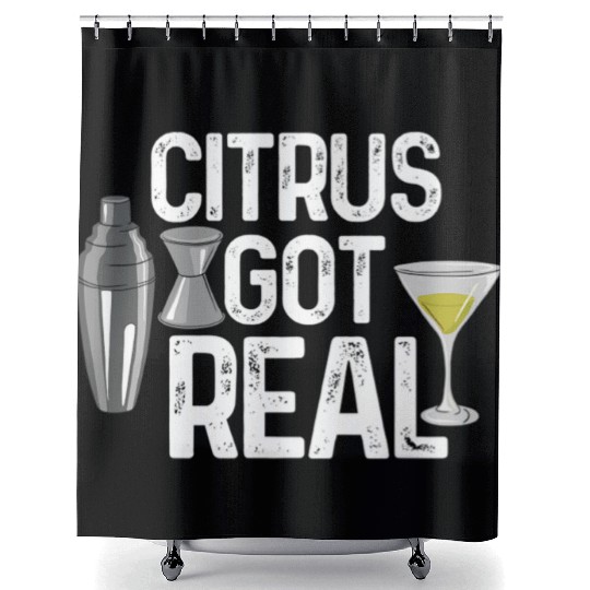 Bartender Citrus Got Real Shower Curtains