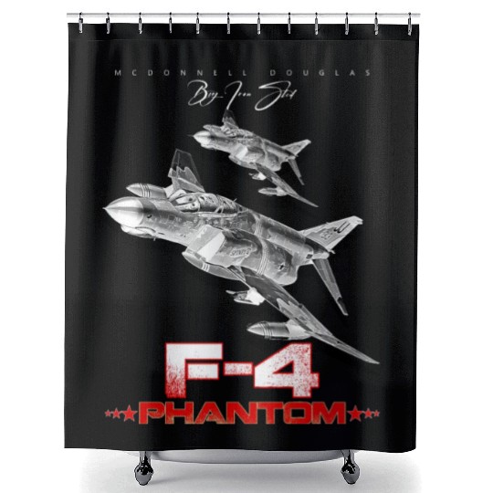 F-4 Phantom Us Air Force Fighter jet Shower Curtains