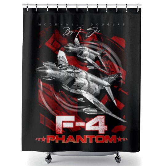 F-4 Phantom Us Air Force Fighter jet Shower Curtains