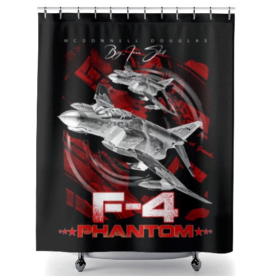 F-4 Phantom Us Air Force Fighter jet Shower Curtains