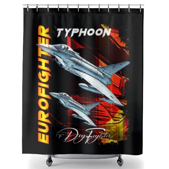 Eurofighter Typhoonn Multirole fighter Jet Shower Curtains