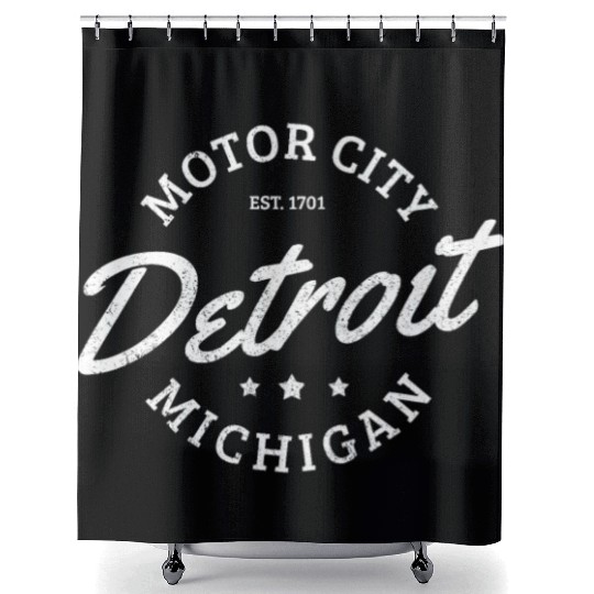 Detroit Michigan Motor City USA Shower Curtains