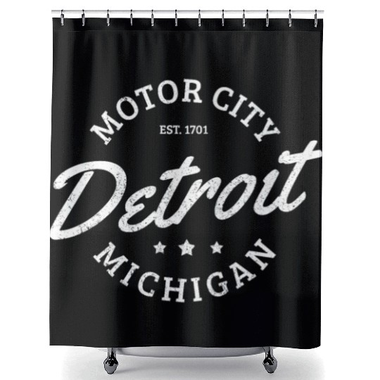 Detroit Michigan Motor City USA Shower Curtains