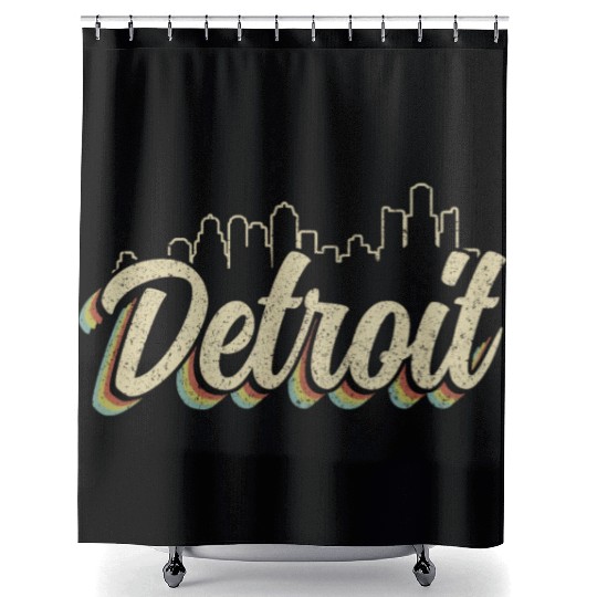 Detroit Michigan Motor City USA Shower Curtains