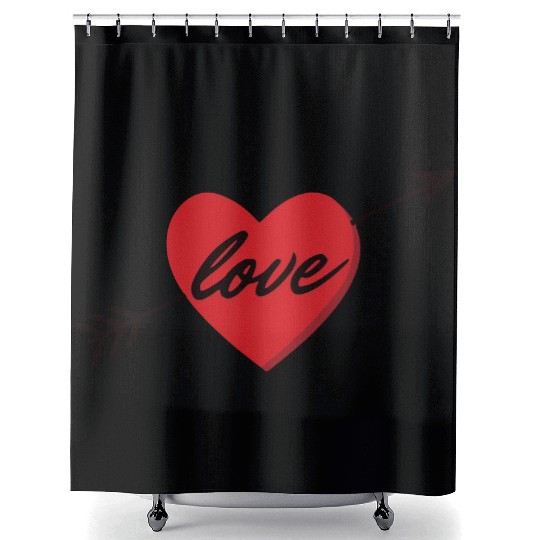 heart and arrow love, Valentine Gift for a lover Shower Curtains